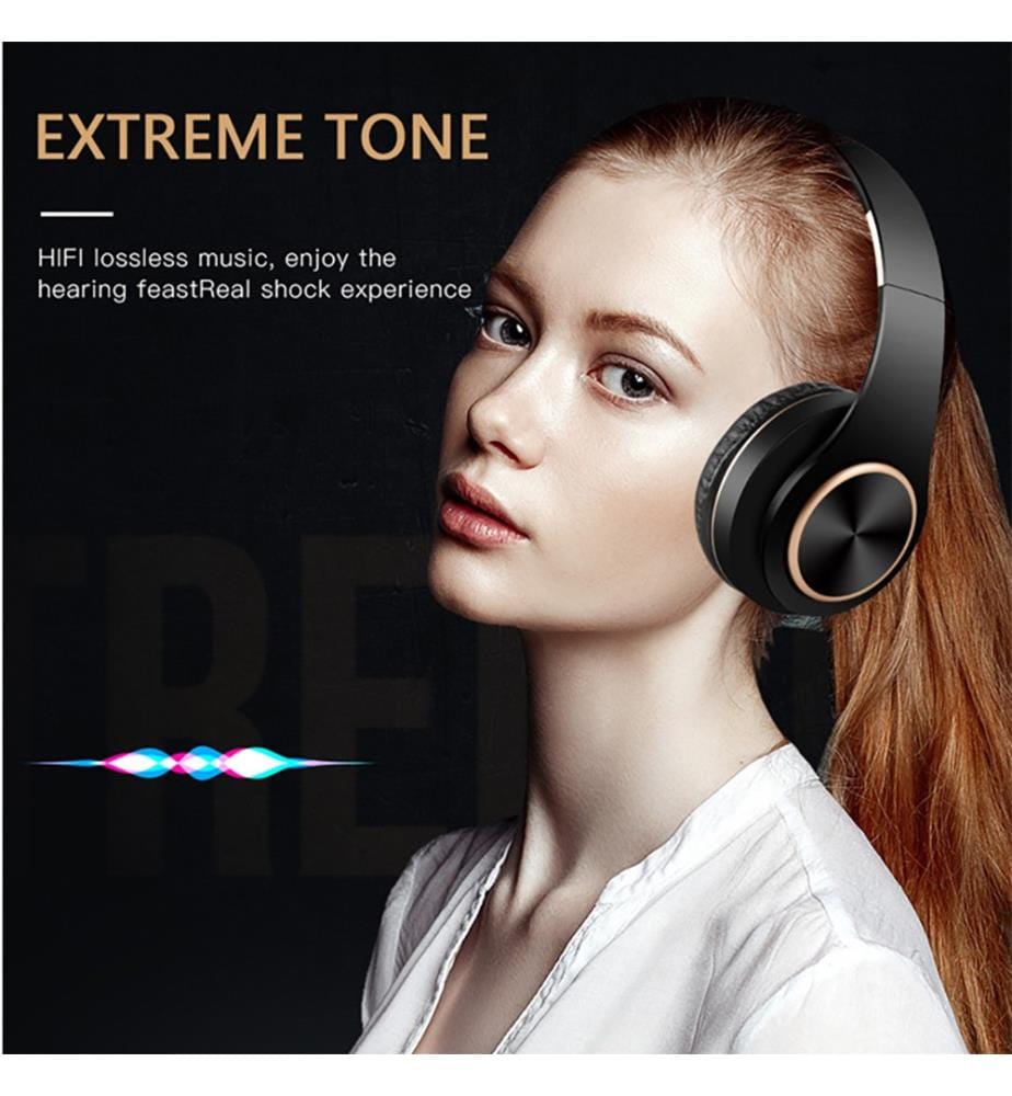 Casque Stéréo Bluetooth V5 0 Studio - Noir
