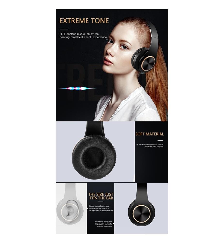 Casque Stéréo Bluetooth V5 0 Studio - Blanc