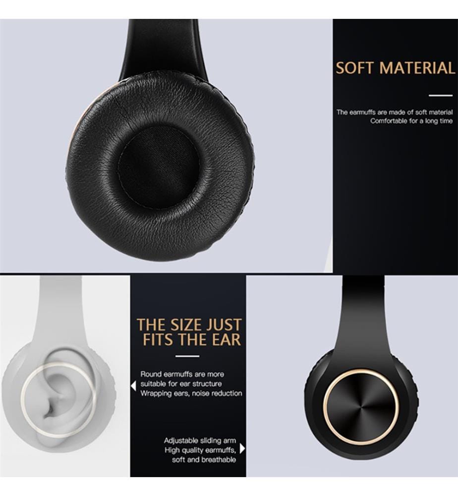 Casque Stéréo Bluetooth V5 0 Studio - Blanc
