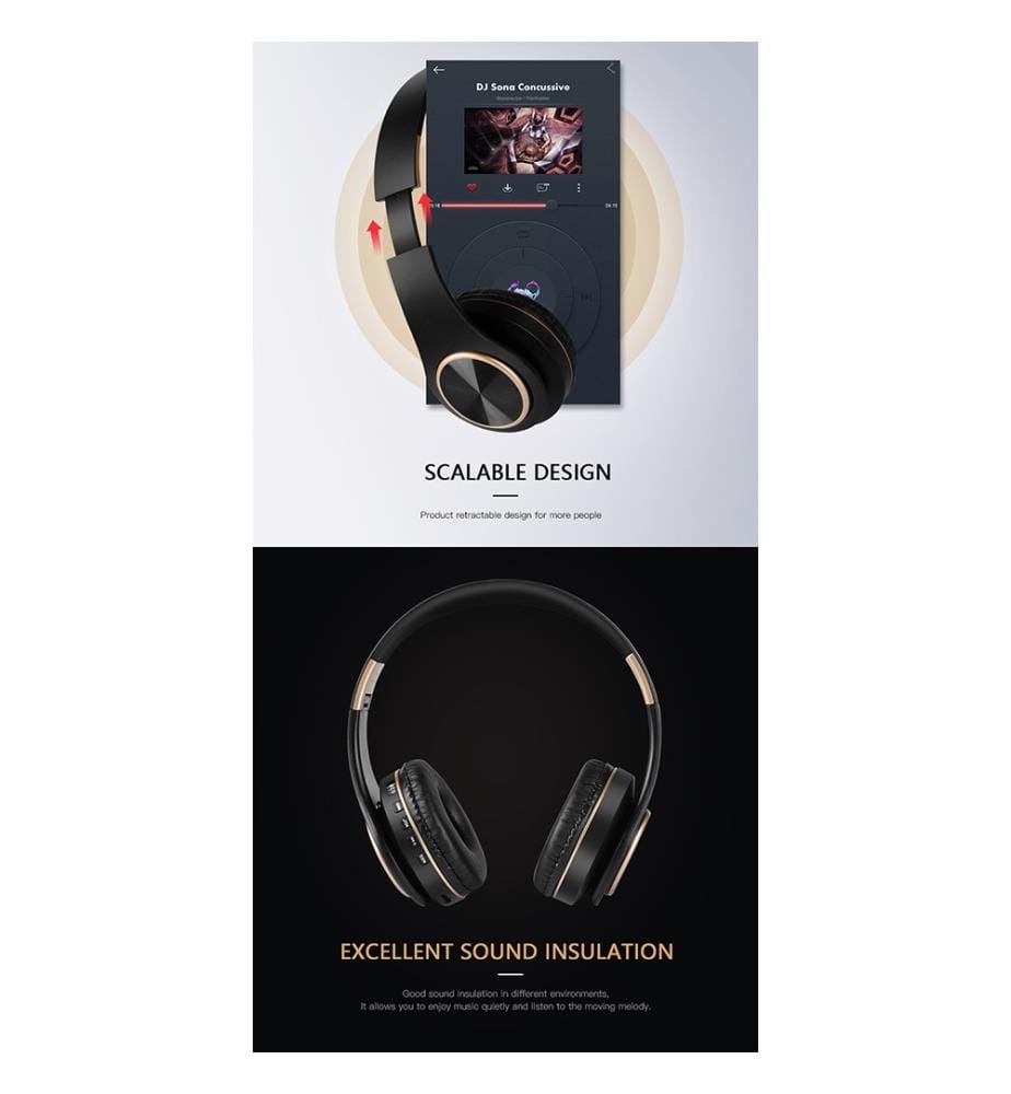 Casque Stéréo Bluetooth V5 0 Studio - Blanc