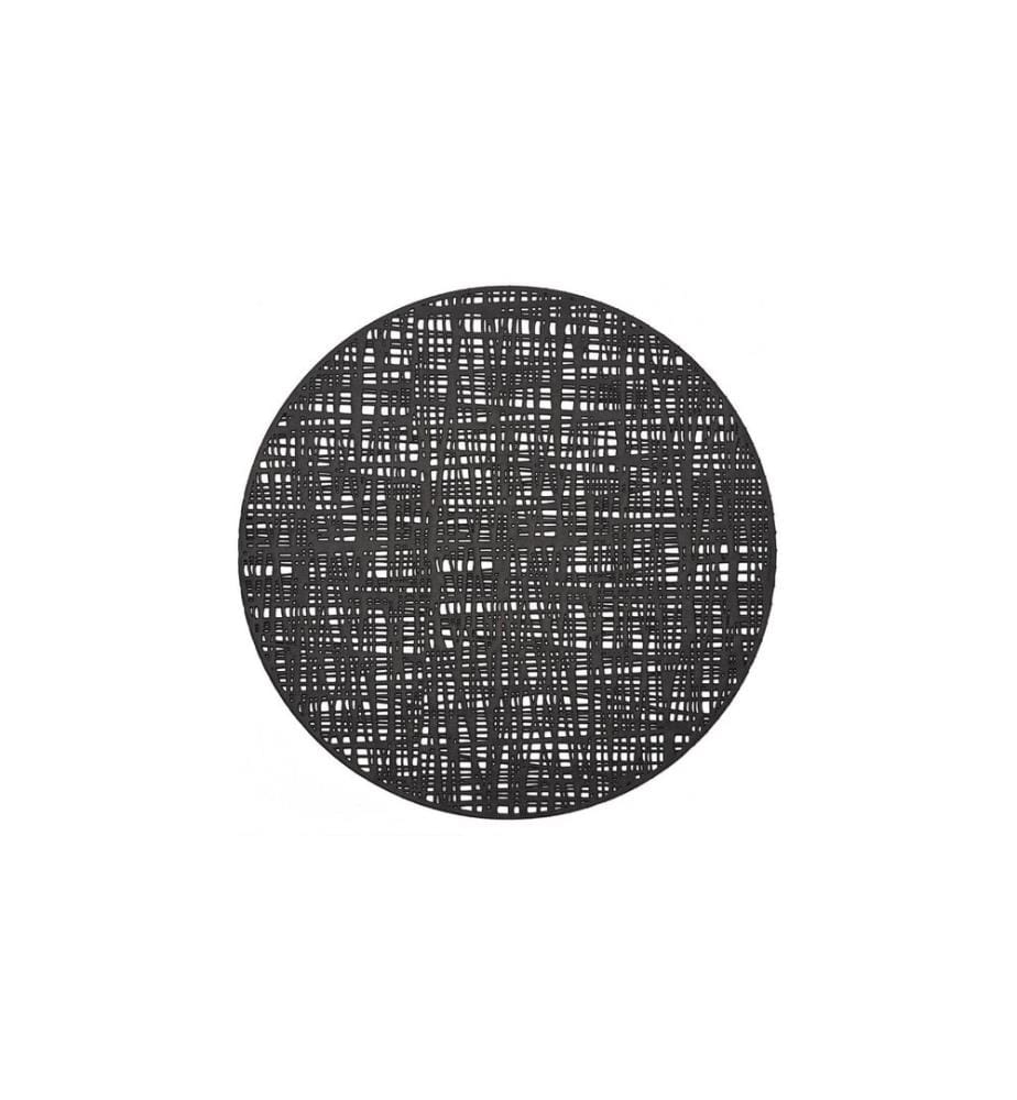 ZELLER - Present Set de table Scribble Ø 38 cm, Noir