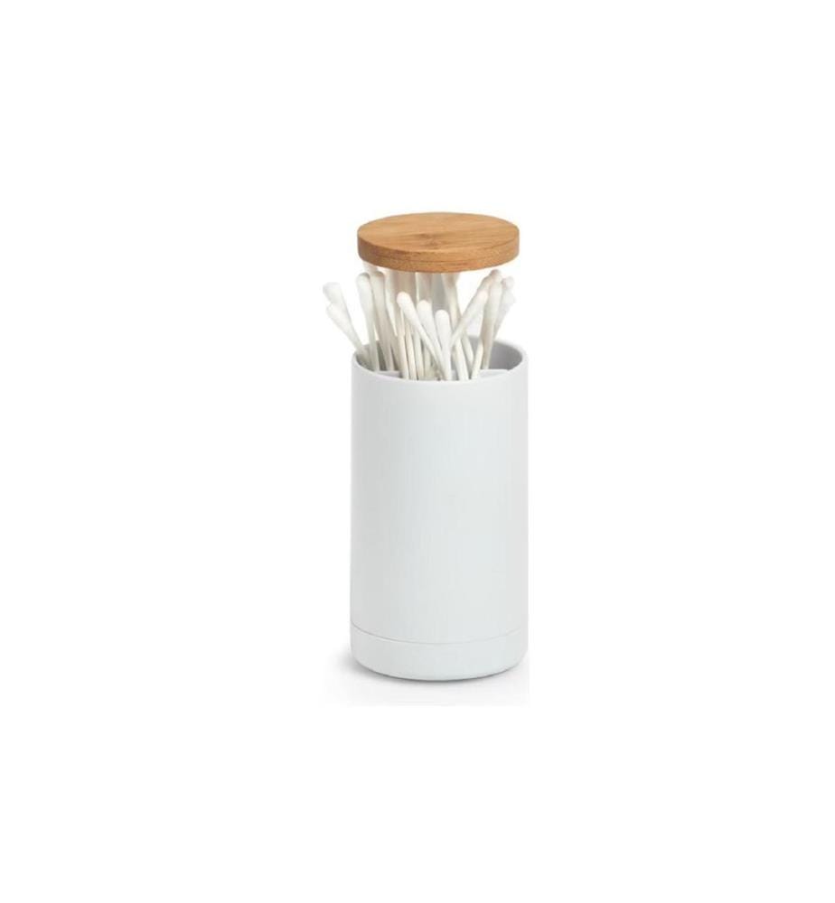 ZELLER - Present Boîte de rangement pour les cotons-tiges Nature/Blanc