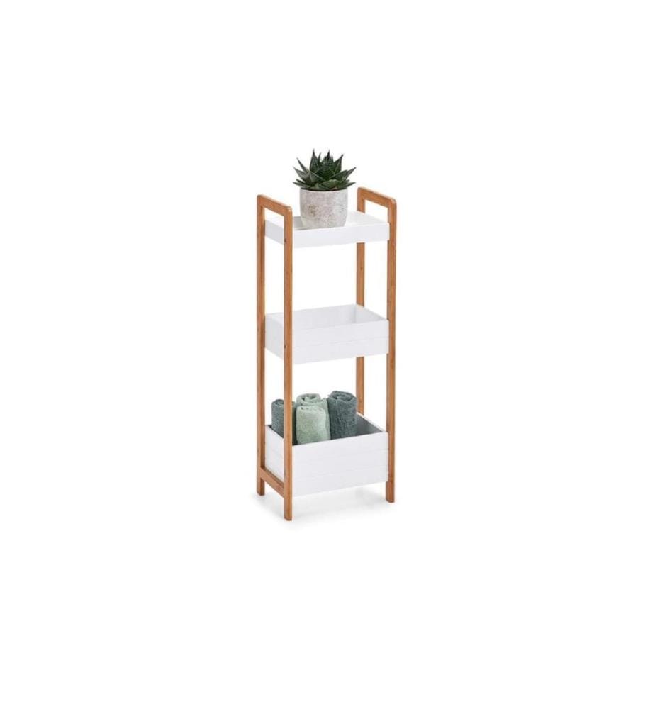ZELLER - Present Regal mit 3 Ablagen Nature/Weiss