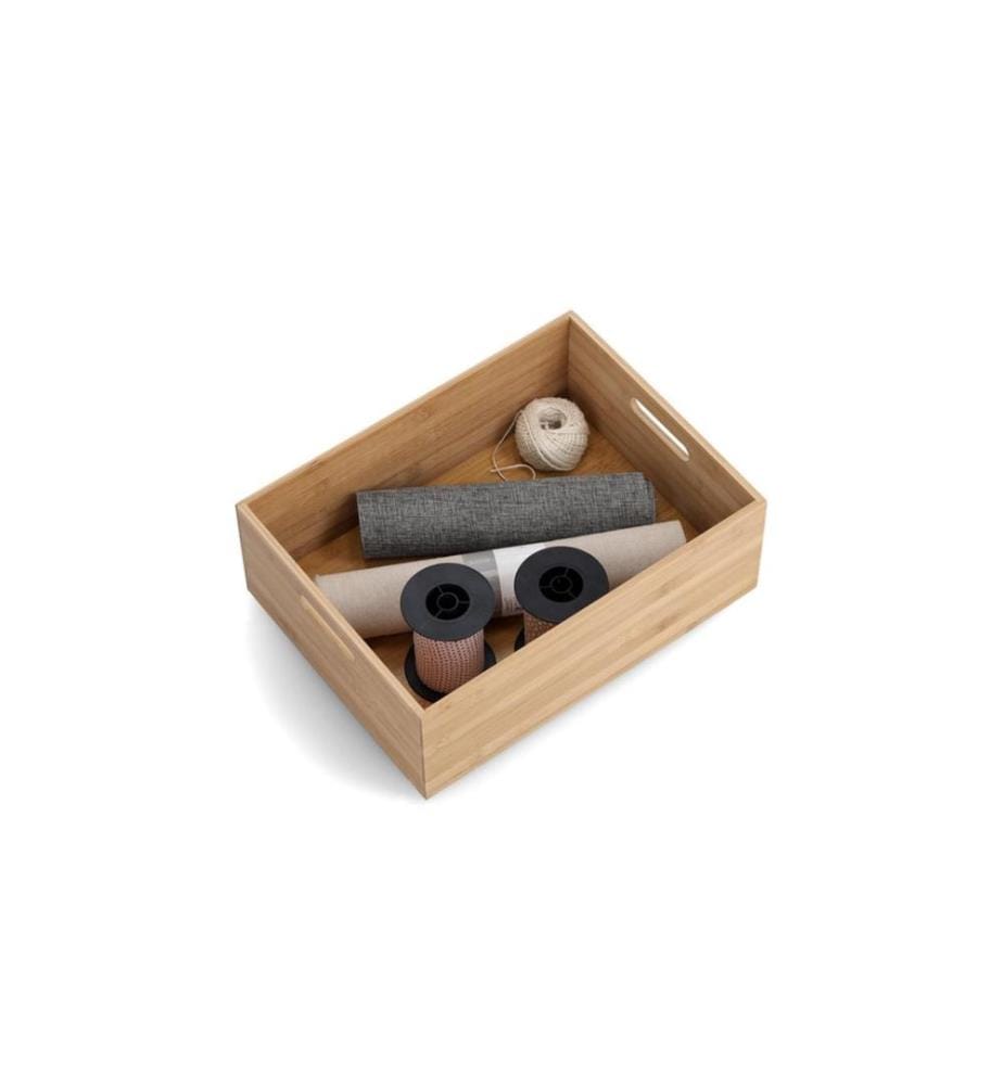 ZELLER - Present Caisse de rangement 40 x 14 cm, Nature