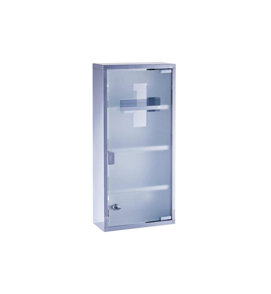 ZELLER - Present Erste Hilfe Schrank 27 x 12 x 57 cm, Silber