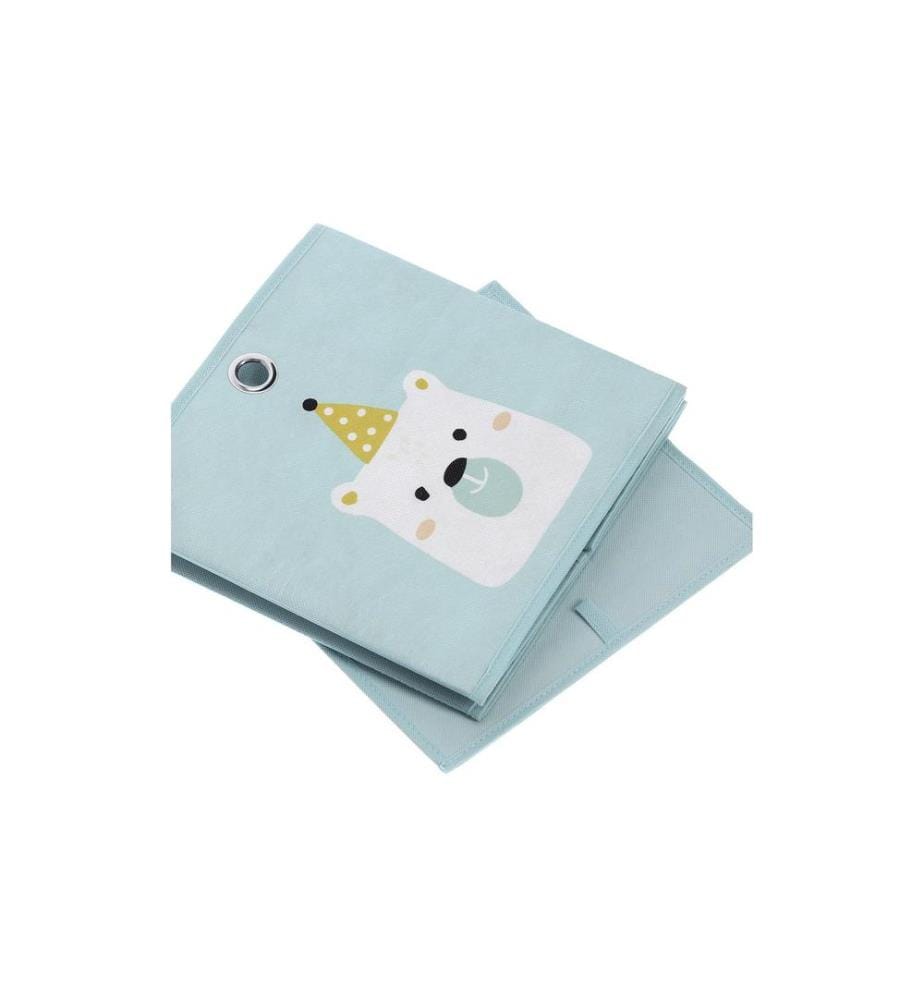 ZELLER - Present Boîte à jouets Icebear Mint 28 x 28 x 28 cm