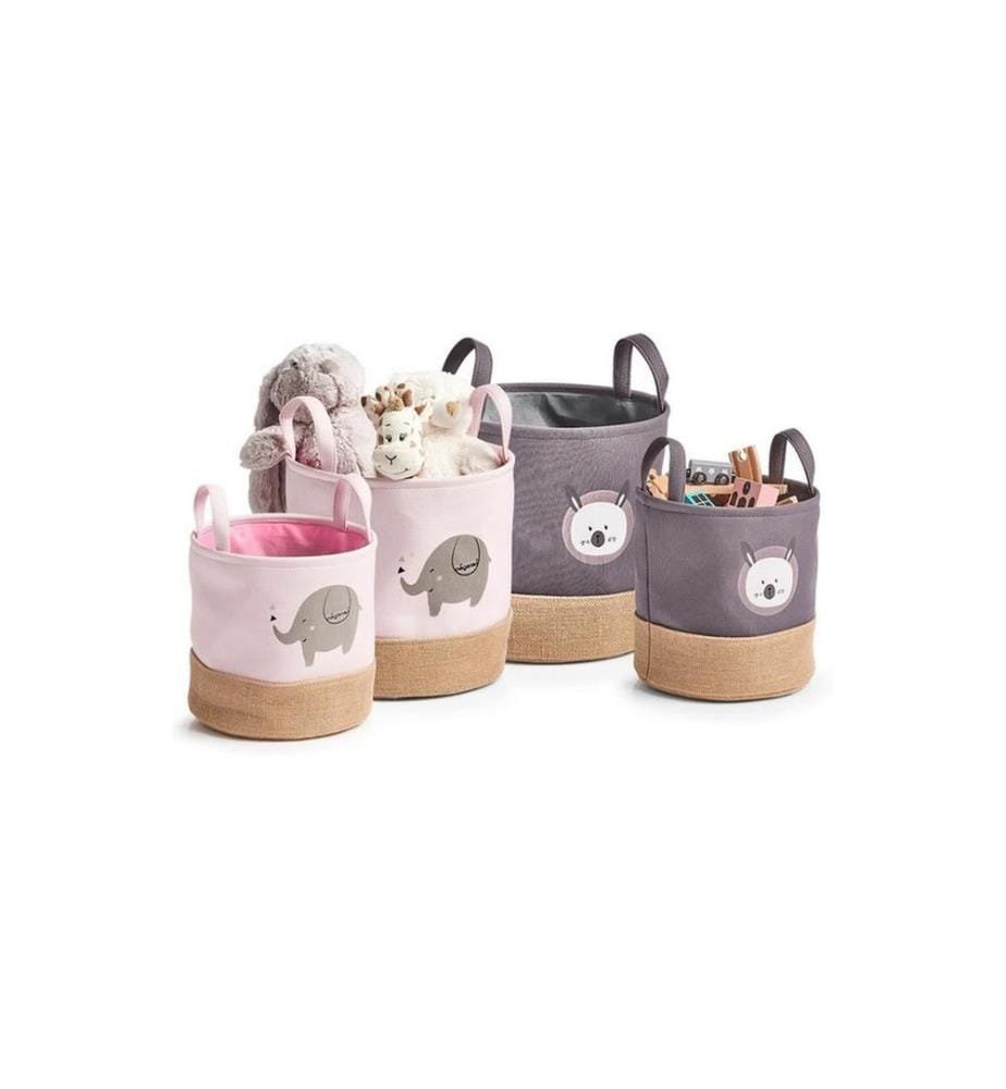 ZELLER - Present Panier à jouets Éléphant 30 x 30 x 29 cm