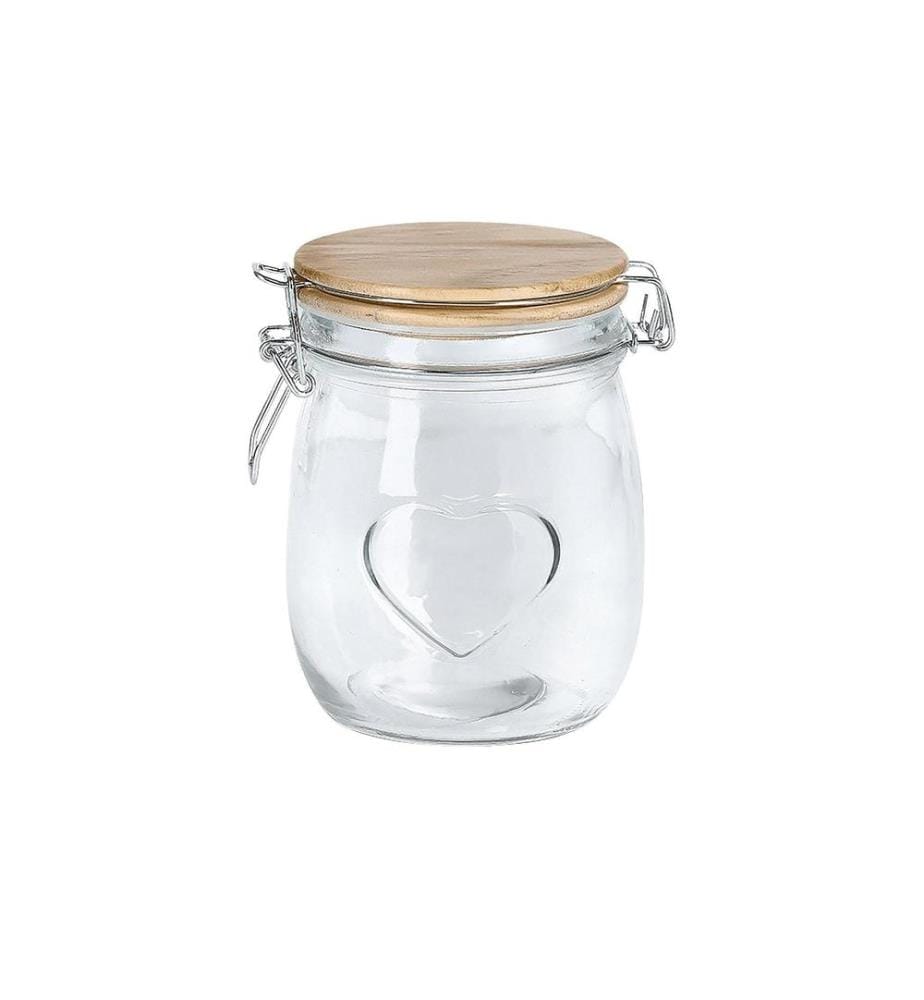 ZELLER - Present Bocal à provisions Heart 0.75 l, Transparent