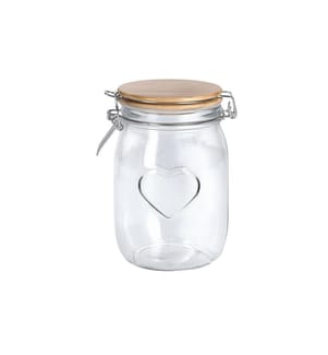 ZELLER - Present Vorratsglas Heart 1 l, Transparent