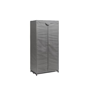 ZELLER - Present Armoire à vêtements Non-tissé / métal, 75 x 50 x 160 cm, Gris