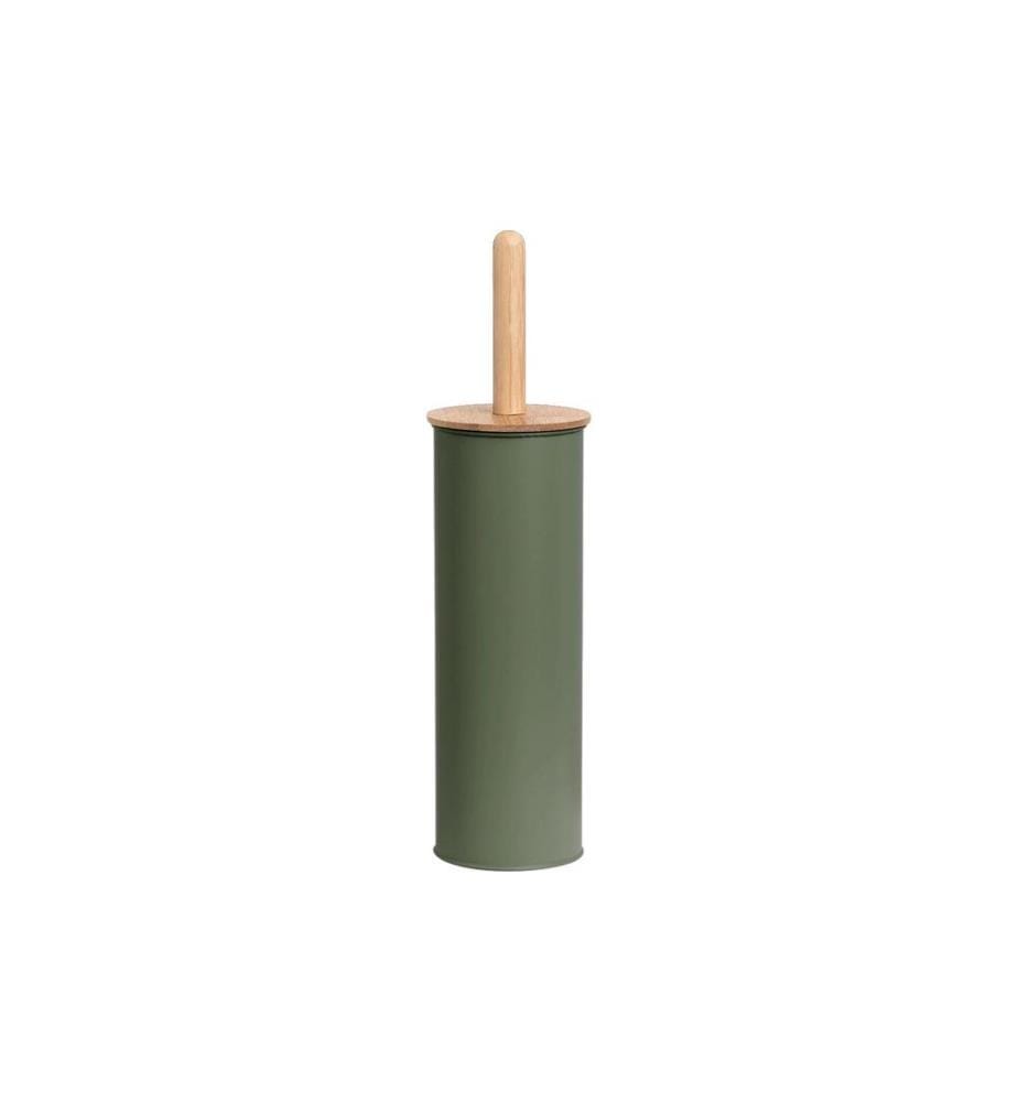 ZELLER - Present Toilettenbürste Metall / Bambus, 10 x 38.4 cm, Salbei