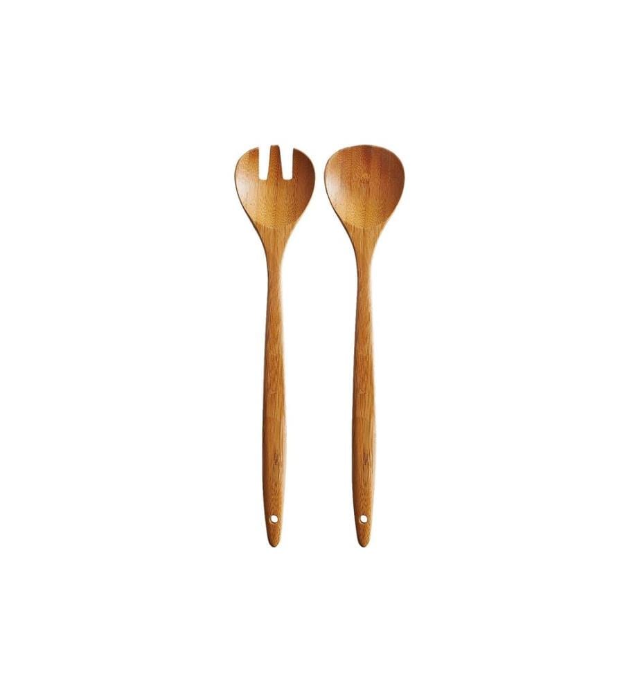 ZELLER - Present Couverts à salade 2 pièces, bambou