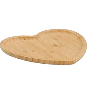 ZELLER - Present Plateau de service Coeur 20.5 x 21 cm, bambou