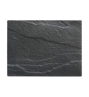 ZELLER - Present Planche à découper Ardoise 40 x 30 cm, verre, anthracite