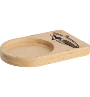 ZELLER - Present Casse-noix set de 2 pièces en bambou Métal, Brun