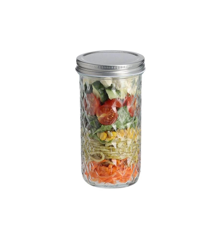ZELLER - Present Bocal à provisions avec structure 0.55 l, Transparent/Argenté