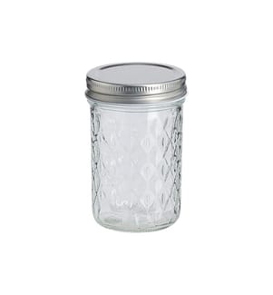 ZELLER - Present Bocal à provisions avec structure 0.25 l, Transparent/Argenté