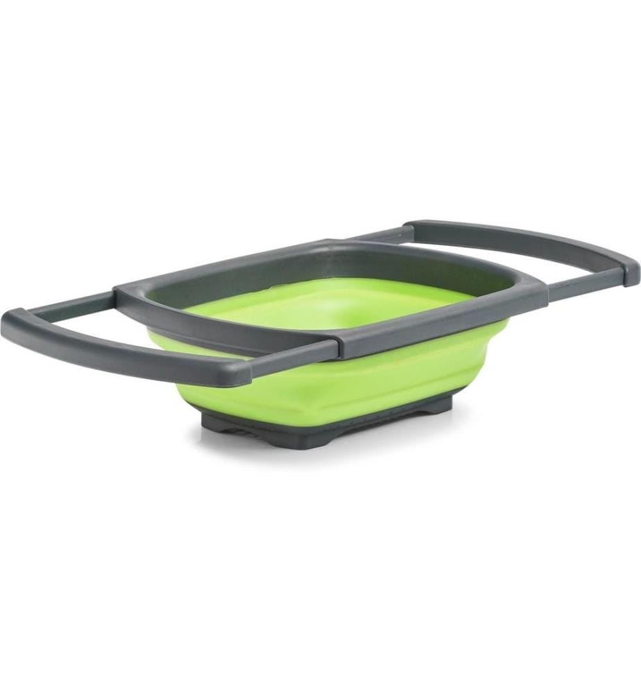 ZELLER - Present Passoire pliante extensible plastique vert/noir Noir/Vert