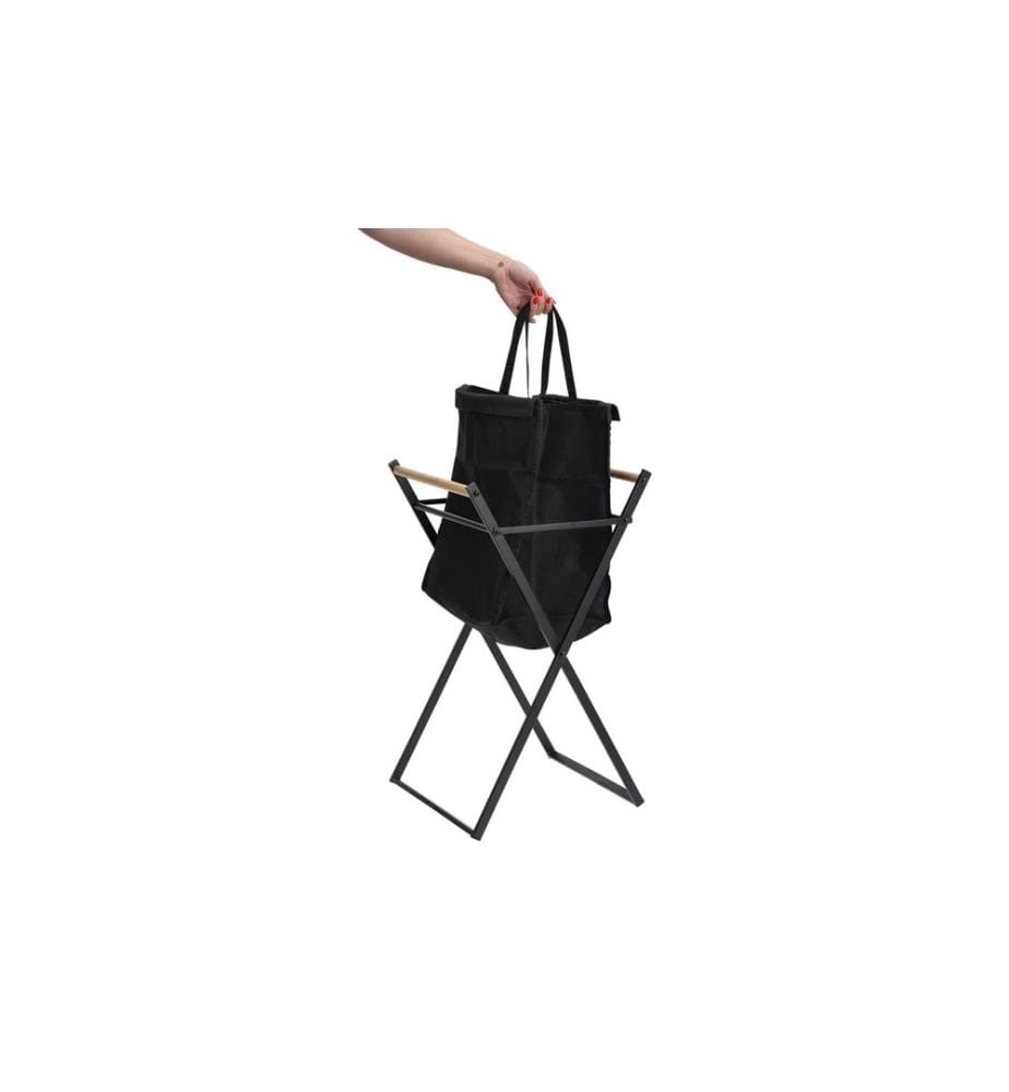 ZELLER - Present Corbeille à lessive 8.68 l, Noir/Brun