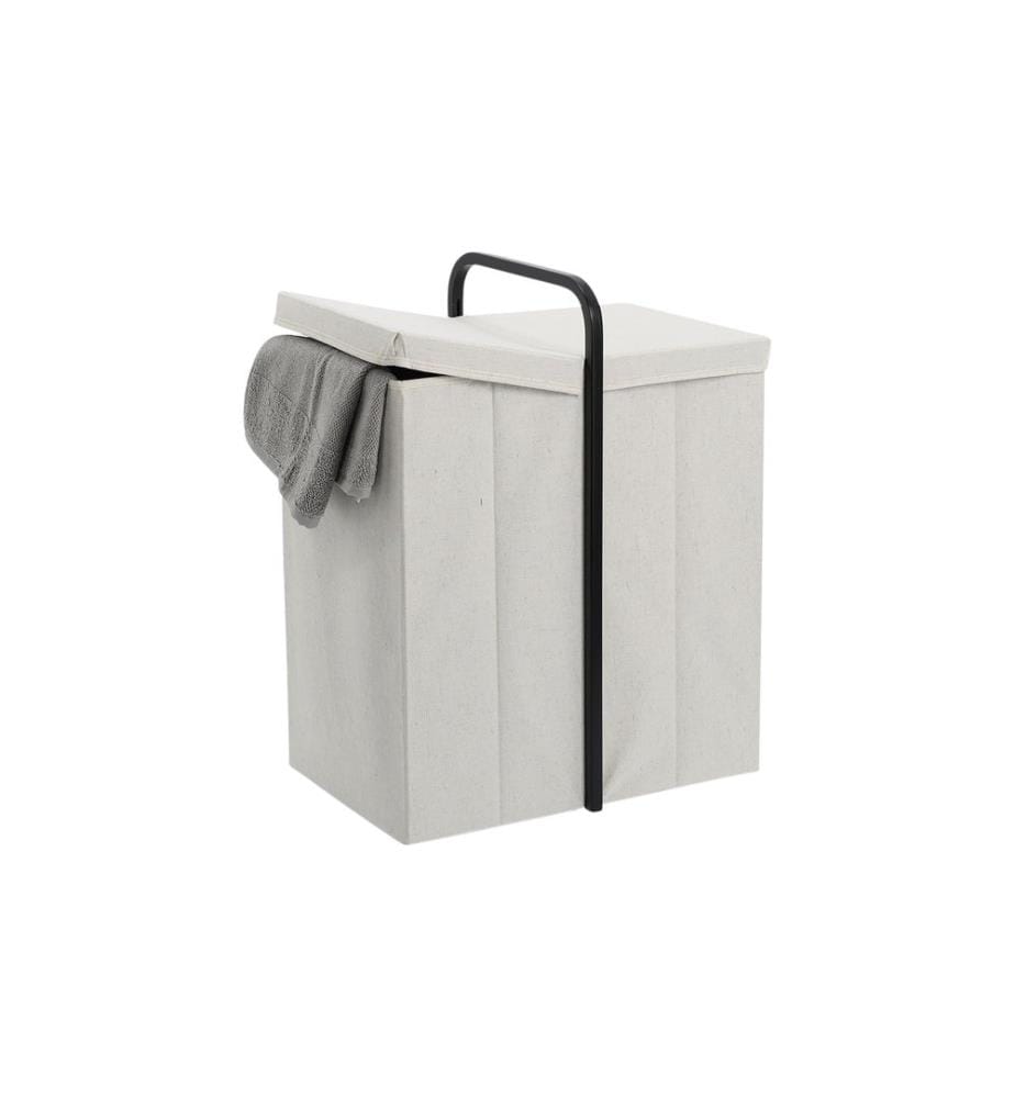 ZELLER - Present Corbeille à lessive Bambou 11.88 l, Blanc/Crème