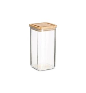 ZELLER - Present Vorratsdose Bambusdeckel 10 x 10 x 19.5 cm, 1.2 l