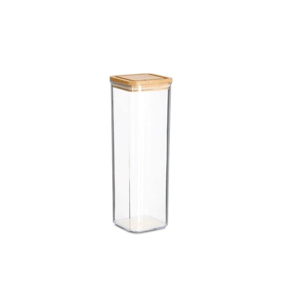 ZELLER - Present Vorratsdose Bambusdeckel 10 x 10 x 29.5 cm, 1.9 l