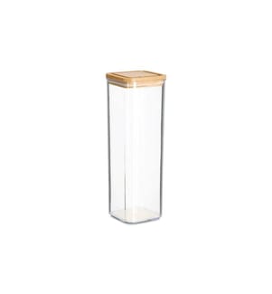 ZELLER - Present Vorratsdose Bambusdeckel 10 x 10 x 29.5 cm, 1.9 l