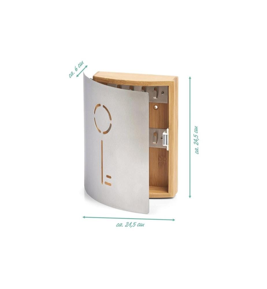 Zeller Present Armoire à clés Clé Argenté/Brun