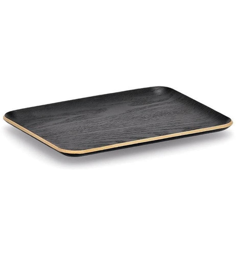 Zeller Present Plateau de service Bois/placage wengé Noir