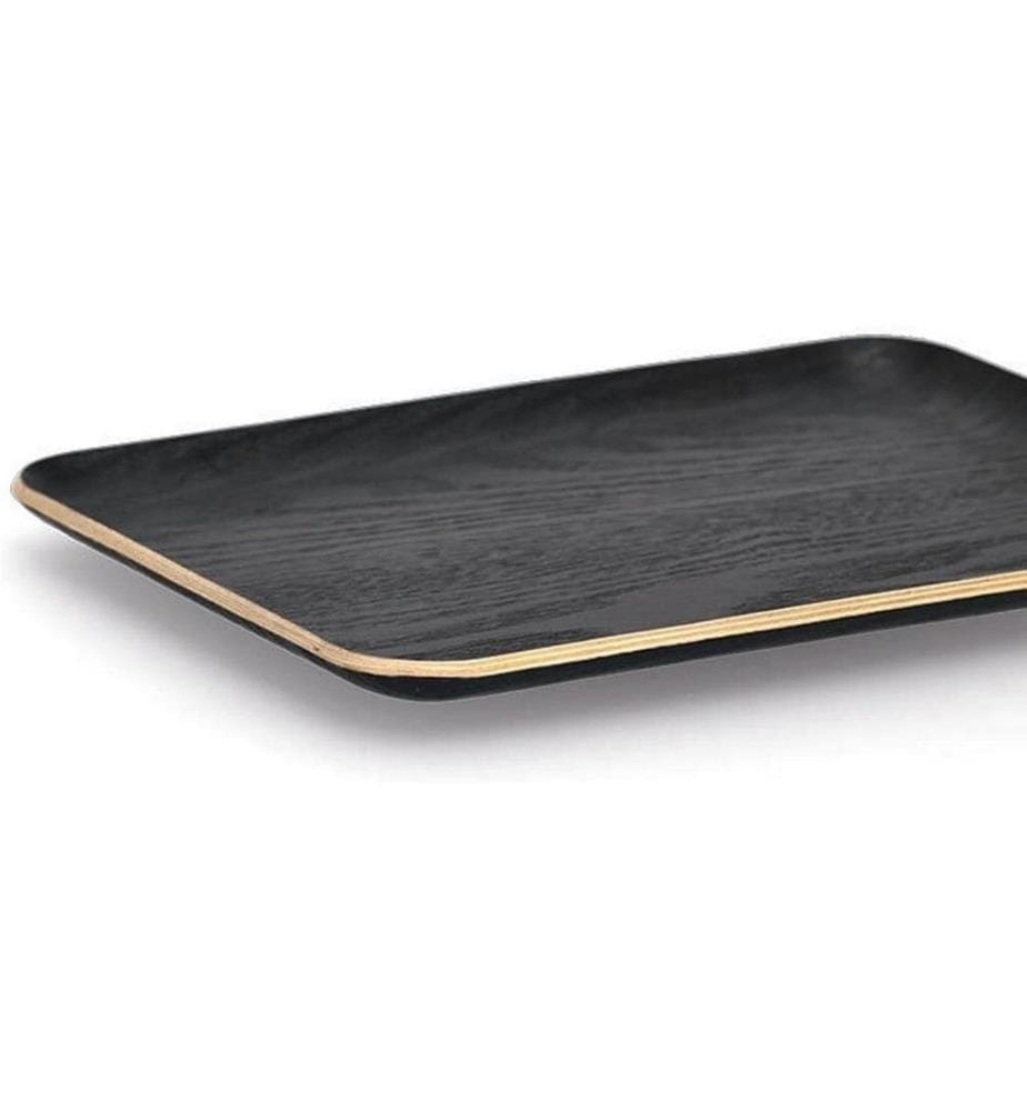 Zeller Present Plateau de service Bois/placage wengé Noir