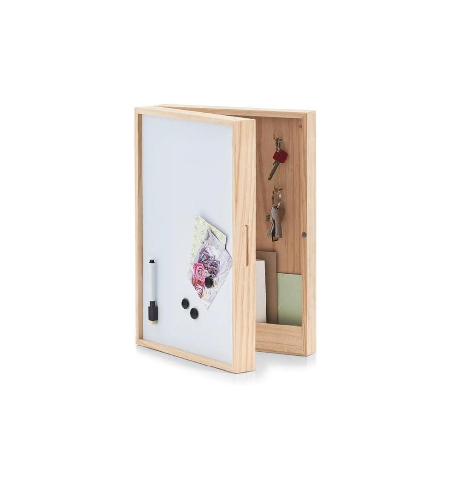 Zeller Present Armoire à clés Memobord Brun/Blanc