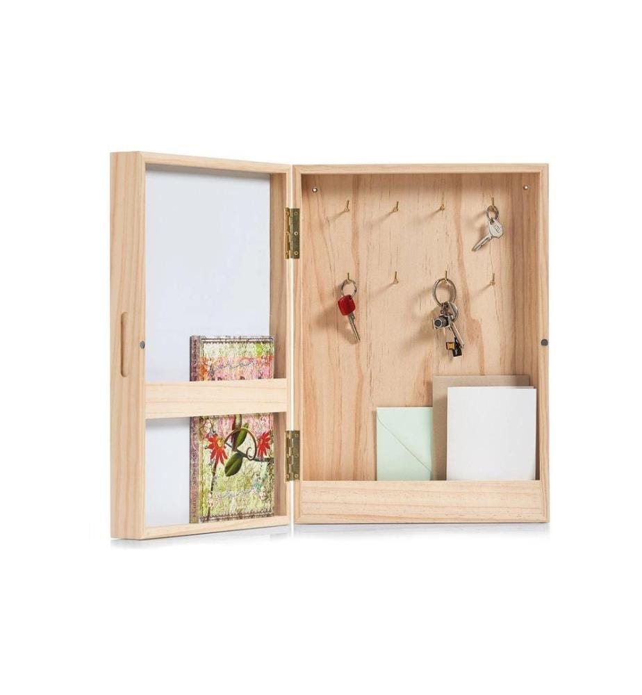 Zeller Present Armoire à clés Memobord Brun/Blanc