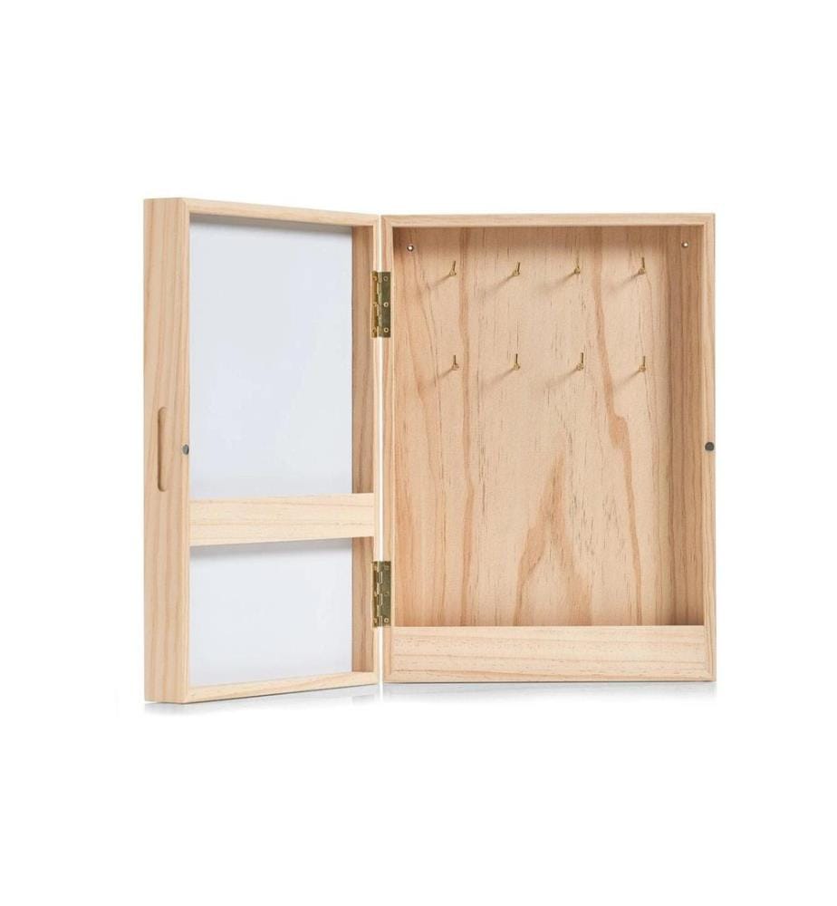 Zeller Present Armoire à clés Memobord Brun/Blanc