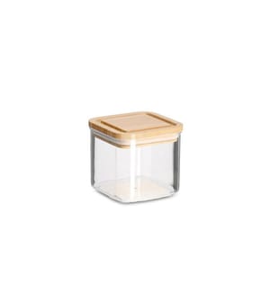Zeller Present Vorratsdose Bambusdeckel 10 x 10 x 9.3 cm, 0.5 l