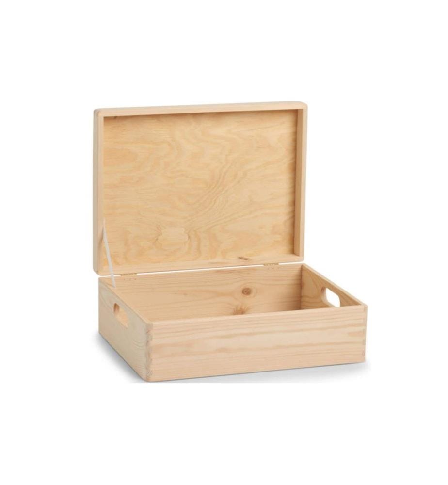 Zeller Present Storage Box with Lid 40 x 14 cm, Natural