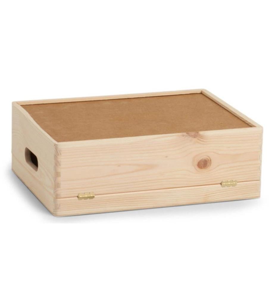 Zeller Present Storage Box with Lid 40 x 14 cm, Natural