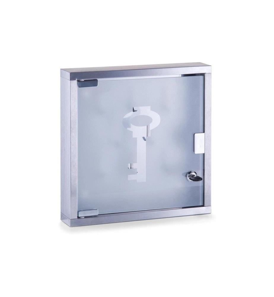 Zeller Present Schlüsselkasten Inox Glas Transparent/Silber