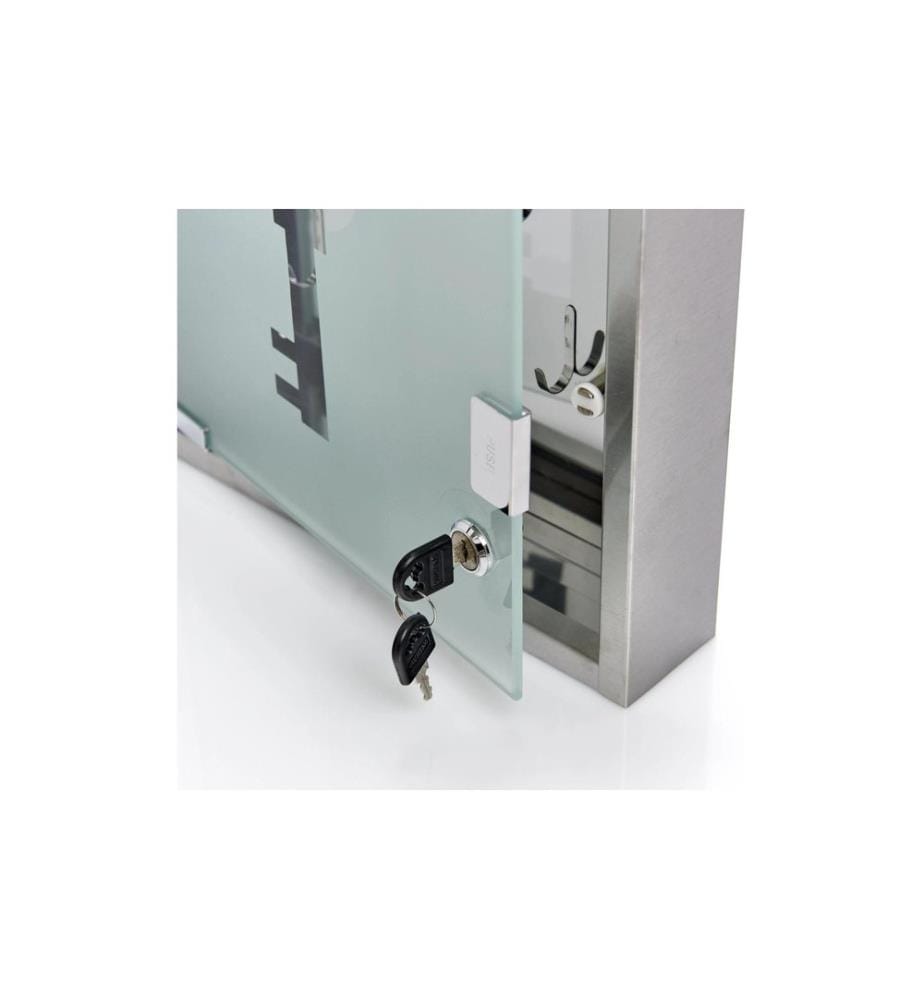 Zeller Present Schlüsselkasten Inox Glas Transparent/Silber