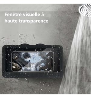 Wasserdichte Wandhalterung für Telefone - Schwarz