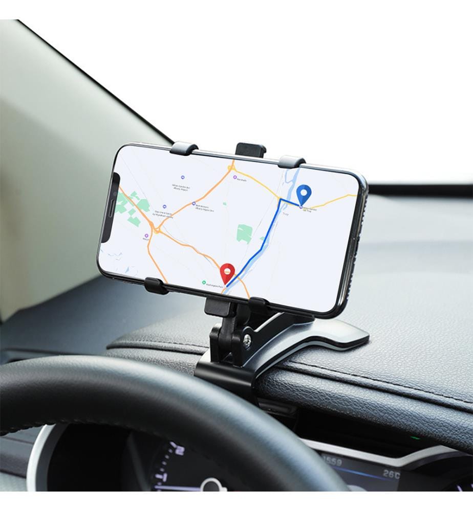 Supporto per telefono da auto rotante a 180° - Nero