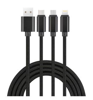 3er-Pack Kabel - Schwarz
