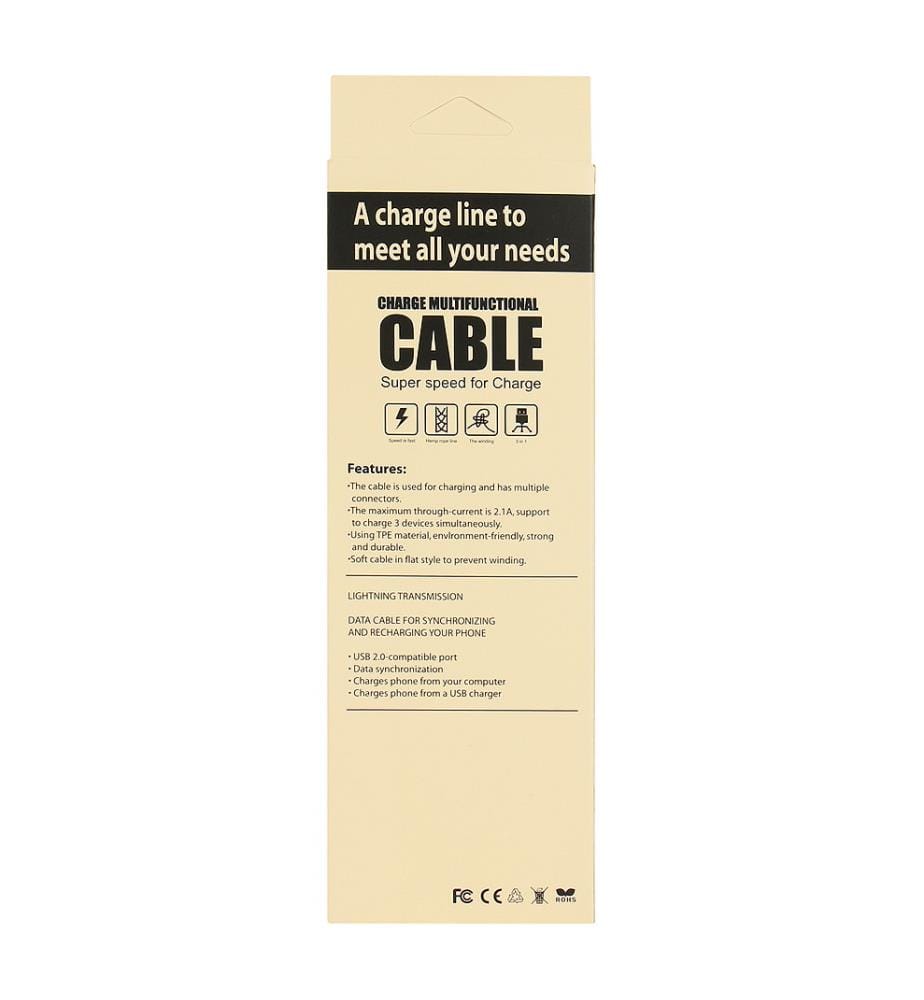 3er-Pack Kabel - Schwarz