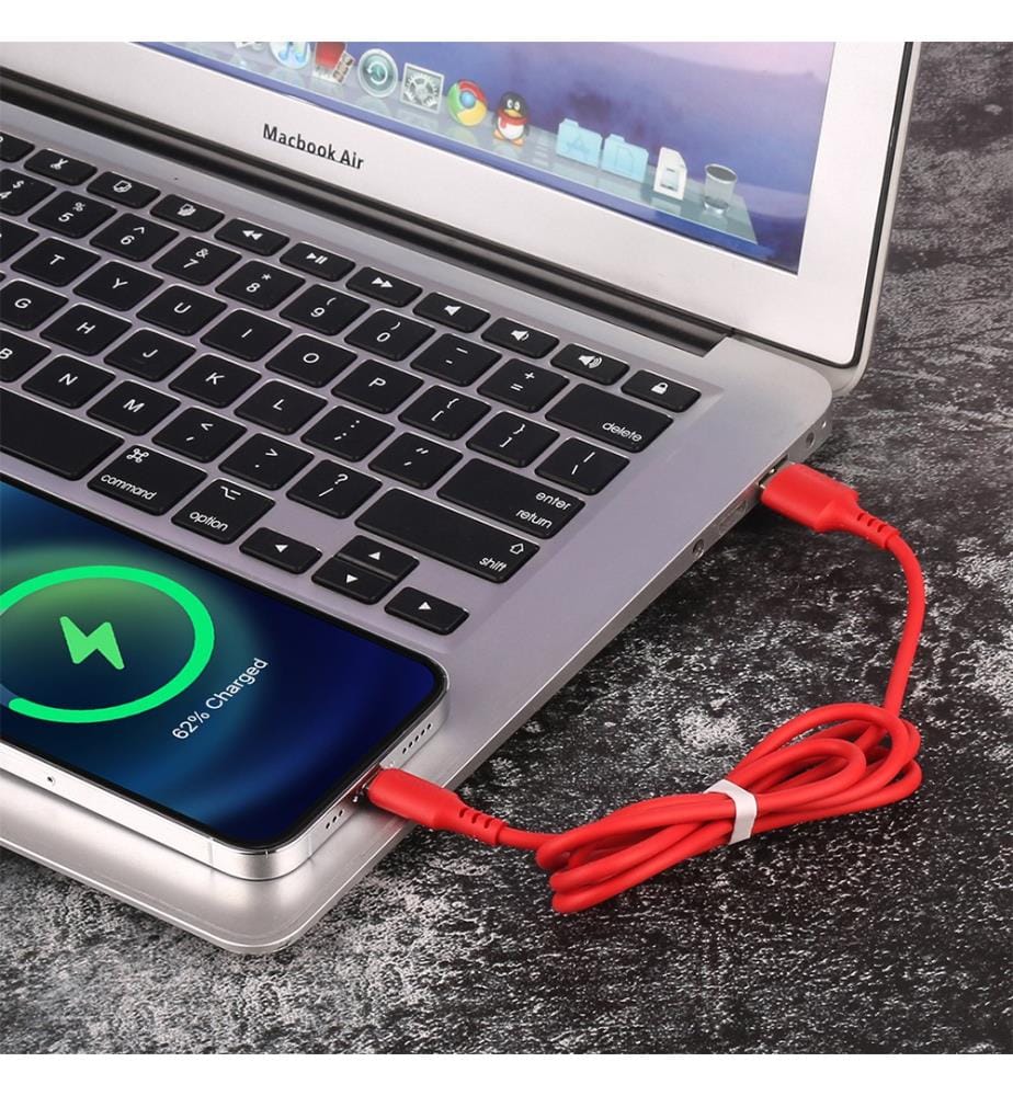 USB-Ladegerät zu Lightening / Iphone 1,50 Meter - Rot