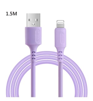 USB-Ladegerät für Lightening / iPhone 1,50 Meter - Lila