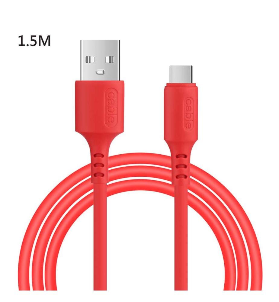 USB-Ladegerät USB-C / Samsung 1,50 Meter - Rot