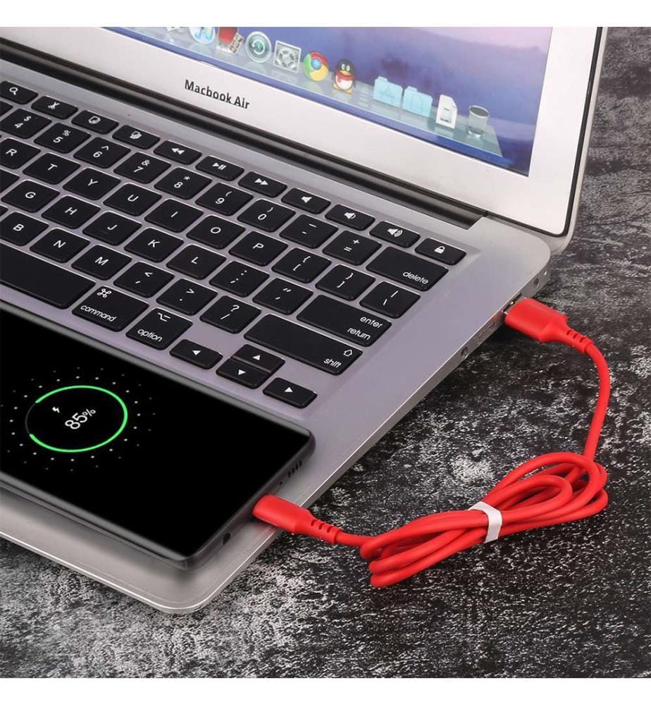 USB-Ladegerät USB-C / Samsung 1,50 Meter - Rot