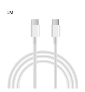 USB C auf USB C Kabel 1 Meter - Weiss