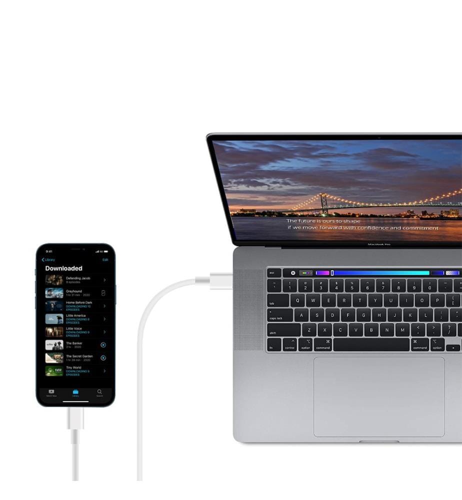 USB C auf USB C Kabel 1 Meter - Weiss