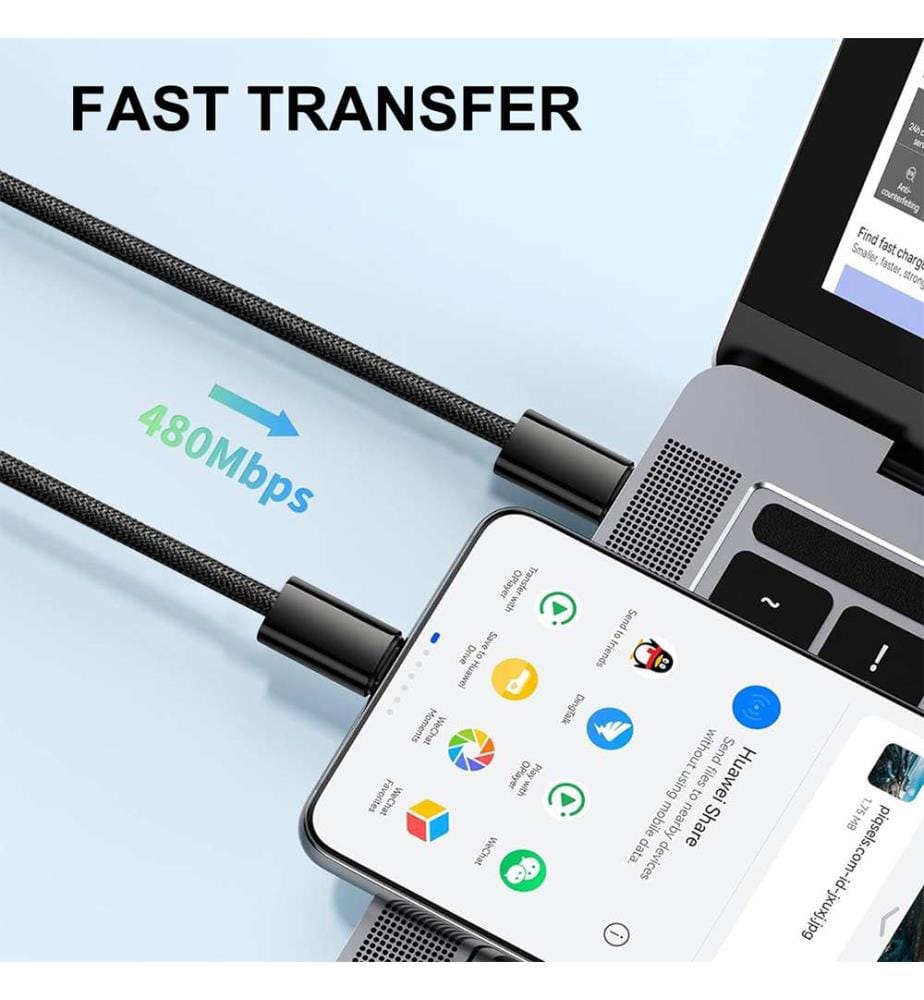 USB-C-Kabel - USB-C - Schwarz
