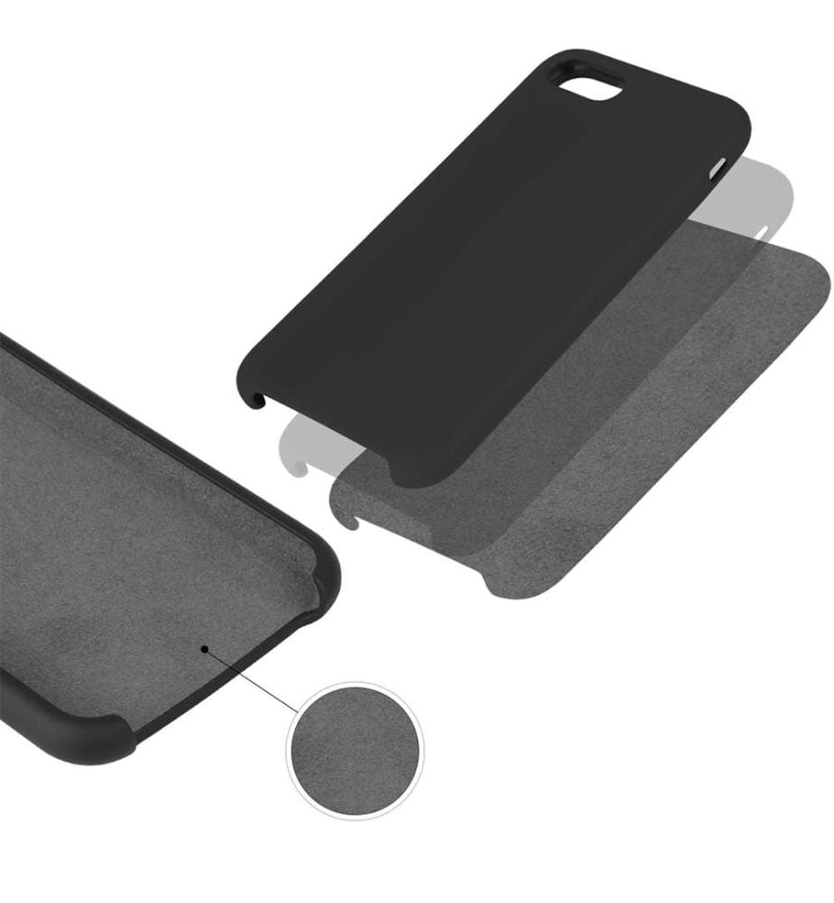 Hard Silicone Case for iPhone 7/8 - Black